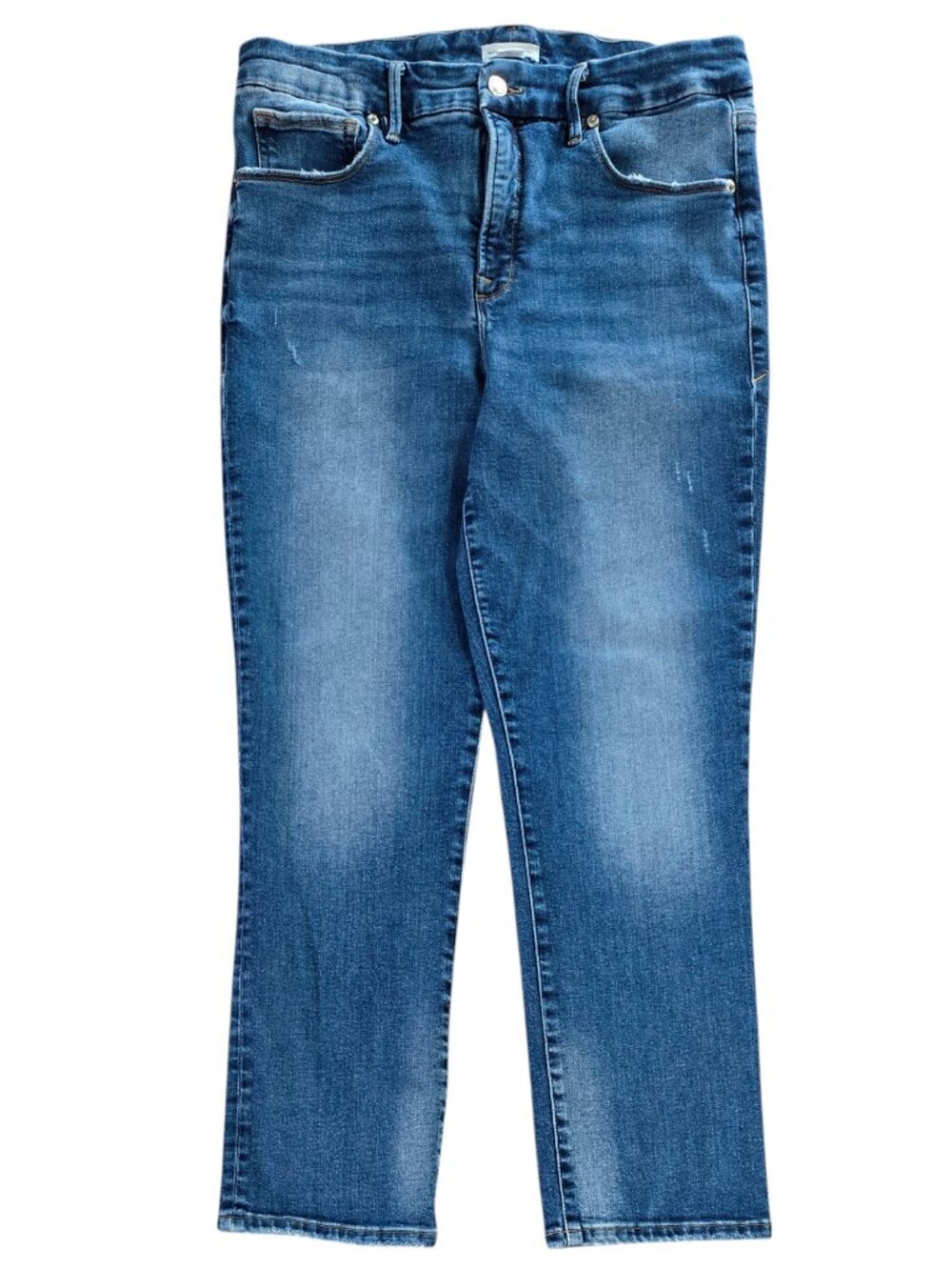 Good American Good Legs Straight Compression Jeans GS014TP INDIGO271